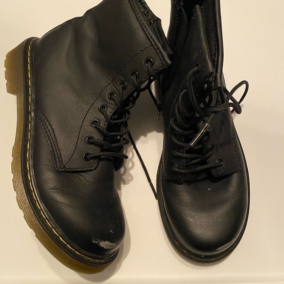 JUNIOR 1460 SOFTY T LEATHER LACE UP BOOTS Size 3 - Picture 2 of 12